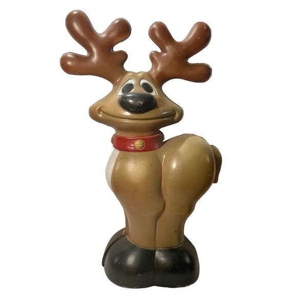 Vintage Holiday Vintage Reindeer Blow Mold General Foam Christmas